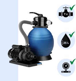 AQUA homokszűrő medencéhez, 10 200 l/h, kék Jurhan