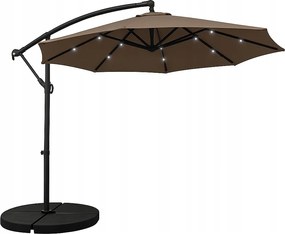 Houseland Mavex kerti napernyő Led világítással 300 cm sötétbarna