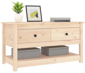 tömör fenyőfa dohányzóasztal 102 x 49 x 55 cm