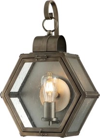 ELSTEAD QN-HEATH-M-BU HEATH Klasszikus Kültéri Fali Lámpa Átlátszó, Braune Patina E27 IP44