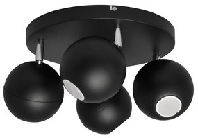 LED Spotlámpa MIDWAY 4xGU10/6,5W/230V fekete