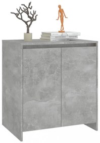 betonszürke szerelt fa tálalószekrény 70x41x75 cm