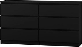 M6 140 2X3 komód, fekete