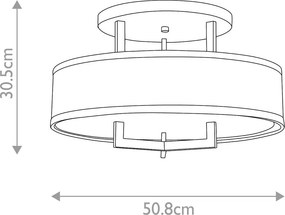 Hinkley lighting klasszikus mennyezeti lámpa hampton fehér sárgaréz elshk-hampton-sf-bb