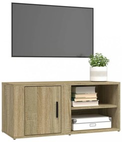 2 db sonoma tölgy színű szerelt fa TV-szekrény 80x31,5x36 cm
