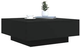 Fekete szerelt fa dohányzóasztal 80 x 80 x 31 cm