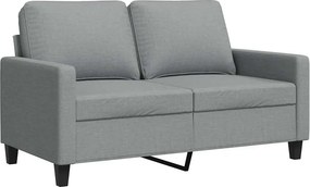 vidaXL kétszemélyes világosszürke szövetkanapé 120 cm