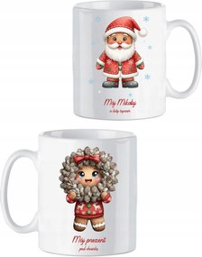Bögrék Pároknak Karácsonyi Ajándék Ő Az én Mikulásom Ő Az én ajándékom 330 ml