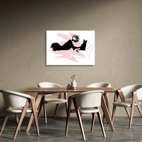 Üveg kép - Fashion lady (70x50 cm)