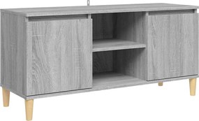 vidaXL szürke sonoma színű TV-szekrény tömör falábakkal 103,5x35x50 cm