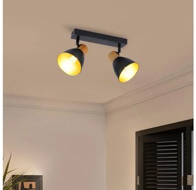 Brilagi - Spotlámpa ODENSE 2xE14/10W/230V kaucsukfa/fekete