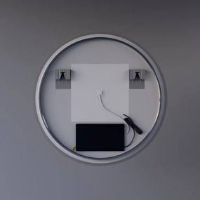 Kerek Led tükör Ø70cm Welland Alpha | Páramentesítő - Óra - Fényerő + színhőfok állítás