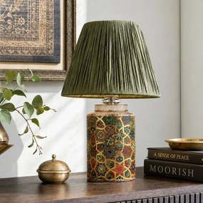 Zöld asztali lámpa papír zsinór búrával (magasság 38 cm) Alev – Opviq lights