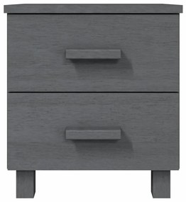HAMAR 2 db sötétszürke tömör fa éjjeliszekrény 40x35x44,5 cm