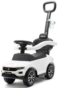 Baby Mix Volkswagen T-ROC gyermek futóbiciklivezetőróddal, fehér