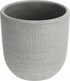 Weave S virágcserép (11,5x11,5x11,5 cm) világos szürke, matt textúrával