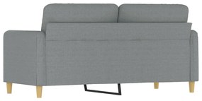 vidaXL kétszemélyes világosszürke szövetkanapé 140 cm