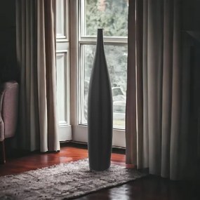 70 cm-es matt fekete kerámia váza