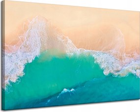 Vászonkép Hullámok Vízpart Homok 120x80 cm Ideális ajándék