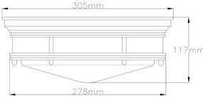 Quintiesse HADRIAN QN-HADRIAN-FS-BR-CLEAR Süllyesztett mennyezeti lámpa 2x40W/E27 IP44