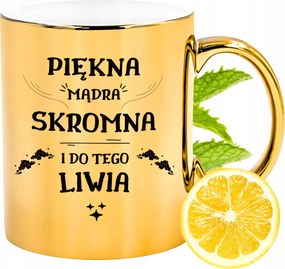 Prémium Arany Csillogó Bögre Líviának Ajándék Nyomtatott Fotóval