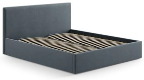 Világoskék kárpitozott ágytámla 190,5x100 cm Remo – Micadoni