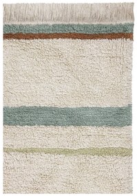 Kék-krémszínű mosható kézi szövésű pamut szőnyeg 90x130 cm Lanes Vintage Blue – Lorena Canals