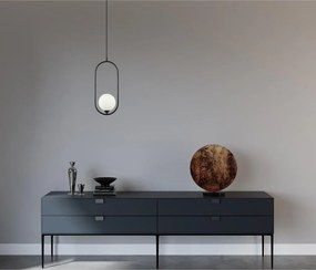 ITALUX PND-3965-1-BK LUPUS Egyágú Függesztett Lámpa Fém G9 IP20