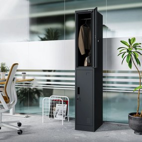 Szociális öltözőszekrény antracit IGOR 1 Plus 316,5 x 1850 x 450 mm