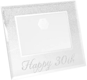 Happy 30th üveg fotókeret 22x18cm/10x15cm