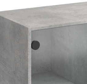 betonszürke szerelt fa tálalószekrény 102x37x75,5 cm