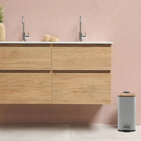 Fehér acél pedálos szemetes 5 l Erik – Spirella