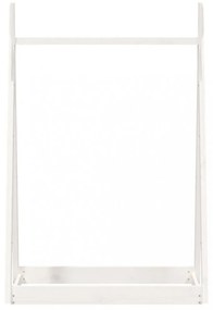 fehér tömör fenyőfa ruhatartó állvány 100 x 45 x 150 cm
