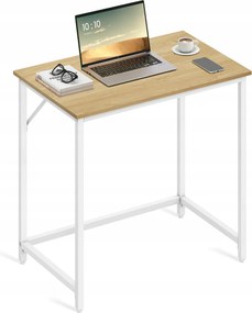 Praktikus kis számítógépasztal gyerekszobába, fehér-bézs színben