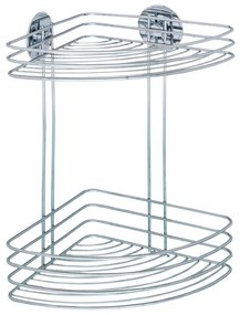 WENKO 18914100-sarokpolc TURBO-LOC kerek acél 26,5x33 cm fényes króm 18914100