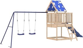 vidaXL tömör fenyőfa kültéri játszószett