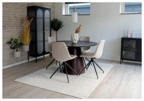 Kerek étkezőasztal diófa dekoros asztallappal ø 120 cm Bolton – House Nordic