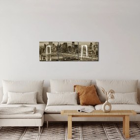 Kép - Az arany város (órával) (90x30 cm)