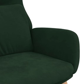 vidaXL sötétzöld bársony pihenőfotel