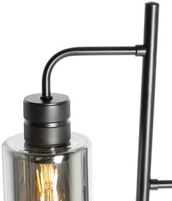 Modern állólámpa fekete füstüveggel 2-lámpás - Stavelot