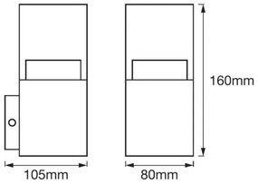Ledvance - LED Kültéri fali lámpa CRYSTAL 1xLED/4,5W/230V IP44