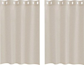 vidaXL Voile Függöny 2 pcs Homokszín 140 x 140 cm Poliészter