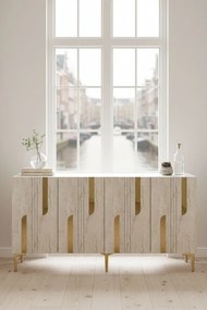 Nota 150 - White, Travertine, Gold