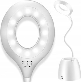 Asztali Led Lámpa, Fehér, Tárolóval