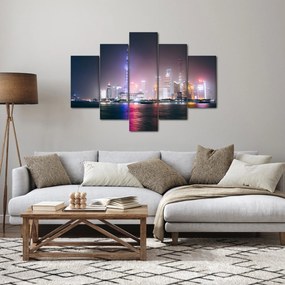 Éjszakai Shanghai képe (150x105 cm)
