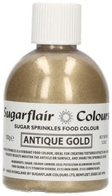 Sugarflair ehető csillámpor cukorból, antik arany, 100g