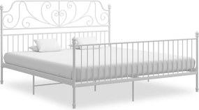 vidaXL fehér fém ágykeret 200 x 200 cm