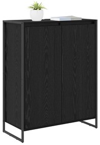 Cipőszekrény tárolóval Fekete tölgy 79 x 36 x 100 cm Faanyag