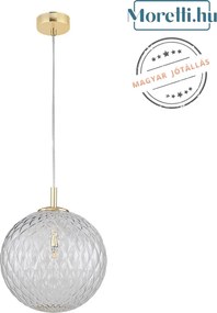 TK LIGHTING 4610 CADIX Egyágú Függesztett Lámpa Üveg G9 IP20