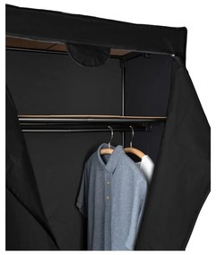 Fekete szövet tárolószekrény, 160 x 50 x 75 cm - Wenko